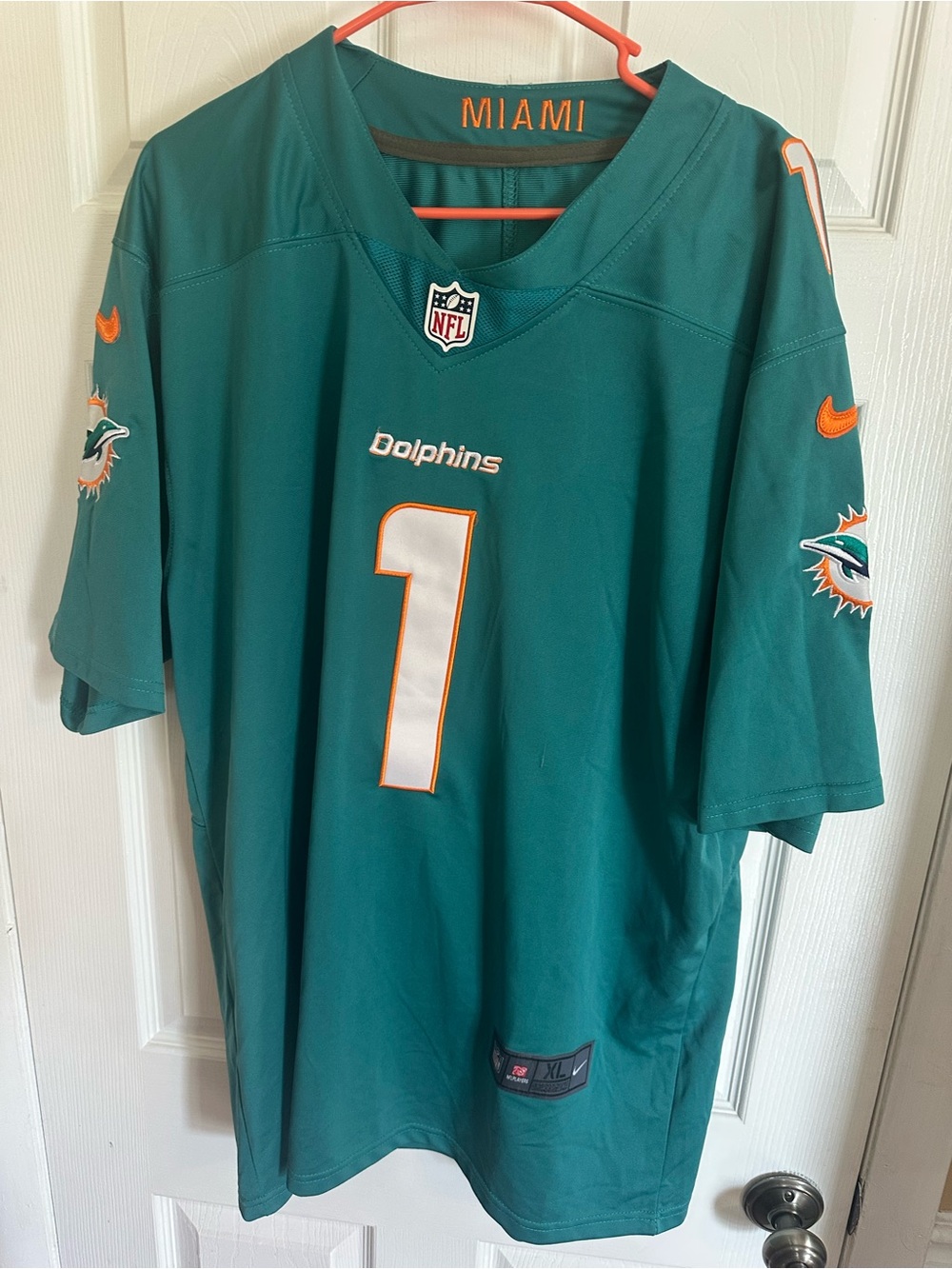 Nike Miami Dolphins Teal #1 Football Jersey